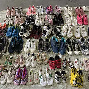 Mixed style good quality used children sneaker cheap shoes stock lots kid shoes second hand