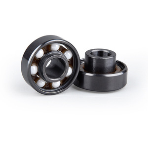 Roulements à billes en céramique 608RS, 8 mm d'intérieur, 20 mm d'extérieur, scellés avec un revêtement en caoutchouc, acier hybride noirci, précision P0 - Product Image 2