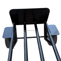Chariot industriel robuste 3-en-1, capacité 200 kg, plateforme à quatre roues verrouillable, chariot à main pour usage domestique