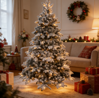 PE PVC Metallrahmen Stehender Personalisierter Umweltfreundlicher Künstlicher Weihnachtsbaum Mehrfarbige LED-Lichter Außendekoration