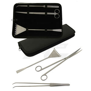 Vente en gros de kit d'outils d'aquarium en acier inoxydable de qualité manuel de vente chaude comprend des plantes aquatiques vivantes poissons caractéristiques cuir - Product Image 1