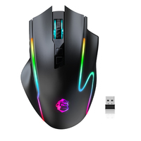 Souris de jeu PCTENK XM80B RGB sans fil, trois modes, capteur PAW3325 10000 DPI, faible latence, ergonomique, 10 boutons, pour PC Gamer, rechargeable