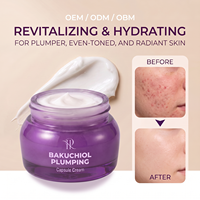 Crème Visage Repulpante pour une Peau Plus Lisse et Plus Ferme avec Bakuchiol, Glycérine, Cactus, Hydratant Doux 50ml