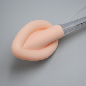 หน้ากากช่วยหายใจแบบซิลิโคนเสริมความแข็งแรงชนิดใช้ครั้งเดียวสำหรับการดมยาสลบ พร้อมปลอกยางสีเนื้อ - Product Image 4