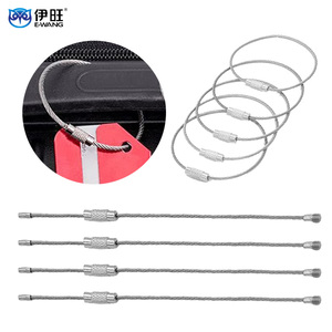 Portable Stainless Steel Wire <b>Key</b> <b>Ring</b> Durable Metal Wire Keychain <b>Key</b> Pendant Gift Item for Retail Store - Product Image 1