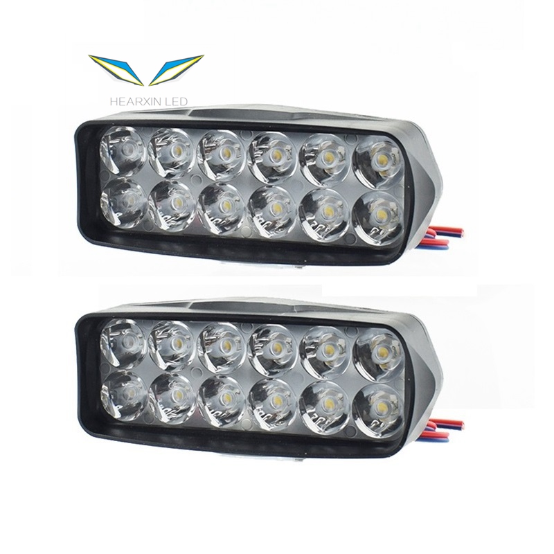 Фара мотоцикла 8/12/16Led к рулю мотоцикла велосипеда прожектор фара скутера ATV Moto передняя фара рабочий свет 12 Вт/18 Вт/24 Вт/2400Lm