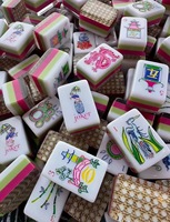 En stock – Nouvel ensemble de mahjong de luxe drapeau américain, 160 tuiles, 4 couches, avec carte de règles NMJL pour le marché américain et le divertissement