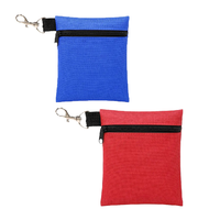 Organisateur d'accessoires de golf imperméable pour tees, balles, sac à balles de golf, sac à tees de golf, pochette zippée avec clip en métal