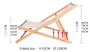 Chaise pliante <span class=keywords><strong>en</strong></span> <span class=keywords><strong>bois</strong></span> massif, fauteuil de plage, chaise de pêche - Product Image 4