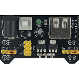 Módulo de fuente de alimentación para placa de pruebas de 3.3V 5V, entrada USB DC 7-12V, regulador lineal LM1117 MLS1117-01 para Arduino DIY - Product Image 2