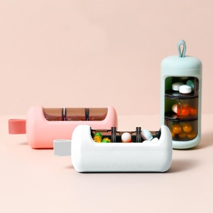 पोर्टेबल प्लास्टिक गोली बॉक्स मिनी गोली भंडारण मामले यात्रा 3 डिब्बे चिकित्सा गोली कंटेनर आयोजक - Product Image 3