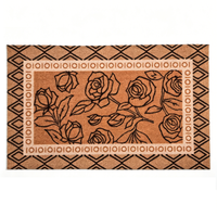 Tapis d'entrée en jute naturel imprimé sur mesure, antidérapant, résistant à l'huile, séchage rapide, absorbant l'eau, attrape la saleté