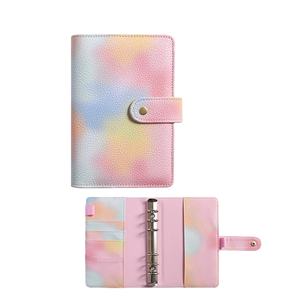 A5A6A7 PU classeur pour cahier à feuilles mobiles Budget Planner macarons Agenda Boucle de stockage de trésorerie Livre de comptage Cadeaux pour enfants - Product Image 1