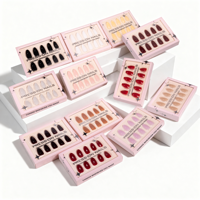 Uñas postizas de color sólido al por mayor, uñas postizas cortas de alta calidad, uñas acrílicas PMMA, etiqueta personalizada, envío directo.