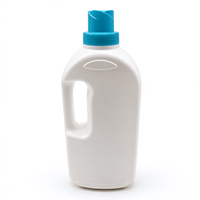 Bouteille en plastique vide pour liquides avec bouchon à vis de couleur personnalisée, récipient de recharge réutilisable pour produits nettoyants ménagers, emballage cosmétique