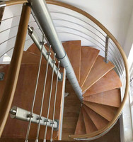 Escalier en colimaçon à poutre droite, gain de place pour petite maison, moderne, classique, durable, personnalisable
