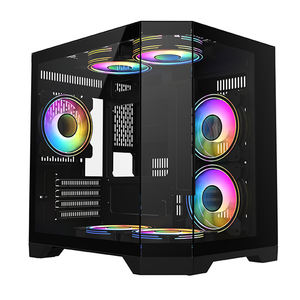 Vente directe d'usine Boîtier de jeu M-ATX Boîtier <span class=keywords><strong>PC</strong></span> blanc Gabinete <span class=keywords><strong>Gamer</strong></span> Boîtier CPU <span class=keywords><strong>Horizontal</strong></span> en verre trempé Tours de boîtier d'ordinateur - Product Image 2