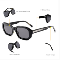CONCHEN 2026 Lunettes de soleil carrées tendance et durables, vente en gros, unisexe, en acétate TR90, polarisées, pour la conduite, OEM ODM personnalisées