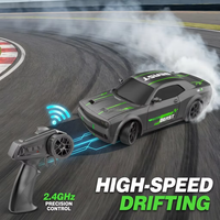 Voiture de drift RC 4x4 1:24, 2,4 GHz, haute vitesse, télécommandée, avec roues supplémentaires, obstacles, batterie rechargeable