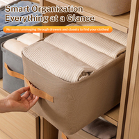 Boîte de rangement pliable et empilable en tissu moderne et écologique pour vêtements, à placer sous le placard de la chambre