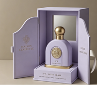 Boîte à parfum rigide haut de gamme personnalisée, boîte cadeau à rabat de couleur Morandi premium avec insert en éponge pour flacons de parfum
