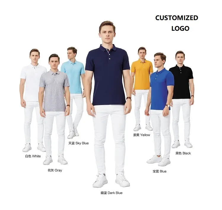 고품질 남자의 공백 폴로 셔츠 주문 수를 놓은 남자 면을 위한 인쇄된 로고 골프 스웨터 singlets