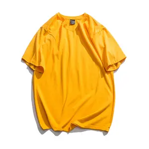 T-shirt col rond, à manches courtes, ample et simple, été, couleur unie, pour hommes, avec tout, style décontracté