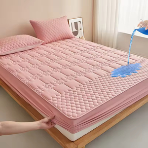 Bamboo Fiber Bed Cover Hotel Family 200TC Washable Bed Coverlet for Hotel Home Use <b>Mattress</b> <b>Protector</b> <b>Waterproof</b> <b>Mattress</b> Cover - Product Image 5
