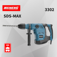 Martillo Perforador Rotatorio SDS Max de Alta Resistencia 3302 de 1500W, Martillo de Impacto con Cable para Renovación de Concreto y Proyectos de Construcción