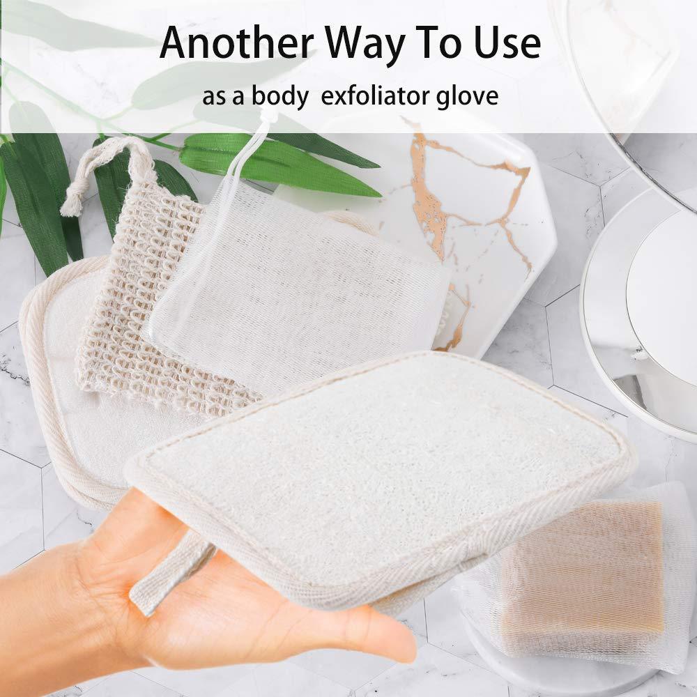 Sac Savonnette Salle De Bain Pochette Porte-savon Avec Gant De Massage - En Loofah, Pour Salle De Bain, Voyage, Gym, Camping Porte-savon Exfoliant Loofah Voyage Salle De Bain Douche