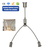 Haute qualité 1.5*1000mm support de fil en acier inoxydable pince de câble en laiton réglable et Kit de Suspension de fil en forme de Y pour les voyants lumineux