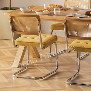 Chaise Cesca sans bras de style <span class=keywords><strong>Marcel</strong></span> Breuer du milieu du siècle dossier en bois chaises de salle à manger en rotin pour café restaurant hôtel - Product Image 1
