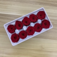 Tête de Rose préservée d'approvisionnement direct d'usine Roses éternelles têtes de Rose de 4 cm pour la décoration de mariage