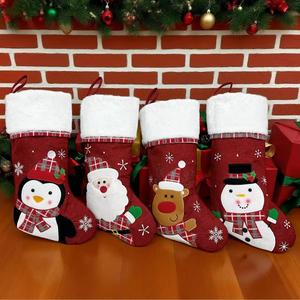 <span class=keywords><strong>Chaussette</strong></span> de <span class=keywords><strong>Noël</strong></span> en velours rouge brodée, décoration de sapin de <span class=keywords><strong>Noël</strong></span>, cadeau familial pour la <span class=keywords><strong>cheminée</strong></span> - Product Image 2