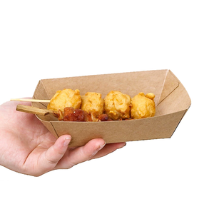 Hot Sale Food Paper Boat Paper Box for Snacks Hamburger Chip <strong>Meat</strong> - Product Image 1