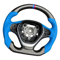 Volante Deportivo de Tres Radios de Cuero y Fibra de Carbono para BMW E46, Serie 3, Serie 4, Serie 5, M3, M5, X1, X2, X3, X4, X5, X6, X7