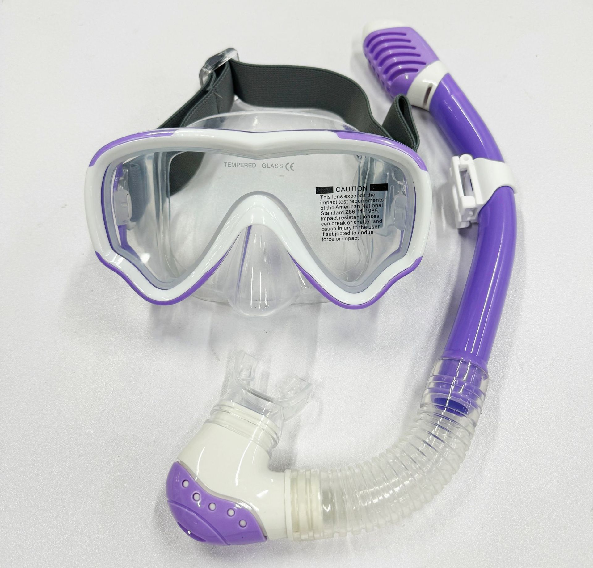 Purple White Headcloth Set