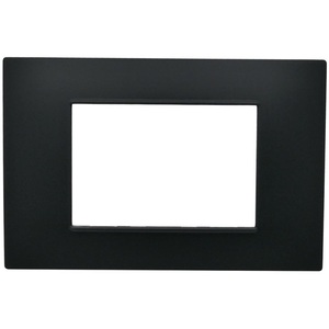 Black Soft <b>Touch</b> 3-Way <b>Switch</b> Plate Compatible With Vimar Plana - Product Image 1