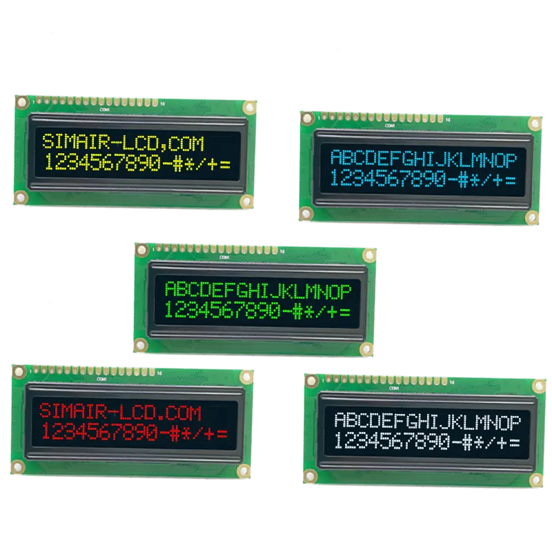 1602 Lcd Hot Sale 4 Font WS0100 80*36mm 6800 Screen Module COB 16*2 LCM Spi Panel 1602 Oled Character Lcd Display 16x2