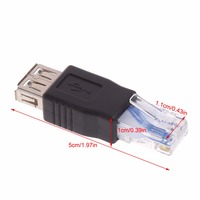 Adaptador USB Tipo-A Hembra a RJ45 Macho, Conector de Red Ethernet LAN para Router, Enchufe para Portátil, Nuevo