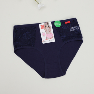 Culotte UOKIN classique côtelée en coton pur 95% taille haute <span class=keywords><strong>sexy</strong></span> pour jeunes mamans grandes tailles XXL avec dentelle - Product Image 6