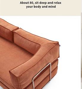 Modern Yellow Velvet Sofa Bed One Seat <b>Padded</b> Arm Pillow Back Comfortable Fabric <b>Foam</b> Filling Living Room Furniture - Product Image 4