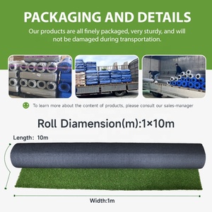 Gazon artificiel de qualité supérieure, tapis synthétique pour aménagement paysager, décoration de <span class=keywords><strong>jardin</strong></span>, utilisation en extérieur - Product Image 4