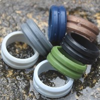 Bague unisexe en silicone à rainure en V de 8 mm, classique, de qualité alimentaire, écologique, pour le sport, bijou cadeau, bague de fête
