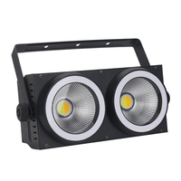 Projecteur Blinder 2x100W COB Blanc Chaud avec Anneau LED RGB pour Scène, Concert, DJ, Club, Mariage, Événements