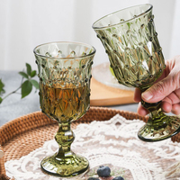Haute qualité Vintage en relief cristal clair gobelet à eau verre verre à vin rouge pressé gobelet jus tasse pour mariage hôtel fête