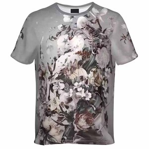 เสื้อยืดซับลิเมชั่นแขนสั้น คุณภาพสูง ปักลายโลโก้ พิมพ์ลาย คอกลม ผ้าฝ้าย 100% เสื้อยืดลำลองผู้ชายแบบเรียบ - Product Image 5