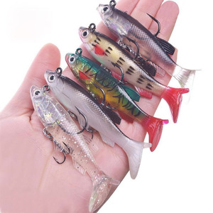 Appât artificiel souple Yousya Three Continents avec hameçon simple, 8 cm, 14 g, appât souple bionique - Product Image 1