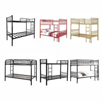Lits superposés à deux étages pour enfants Rangement de lit en métal pour chambre à coucher Hôtel Mobilier scolaire Fer à repasser Double disponible
