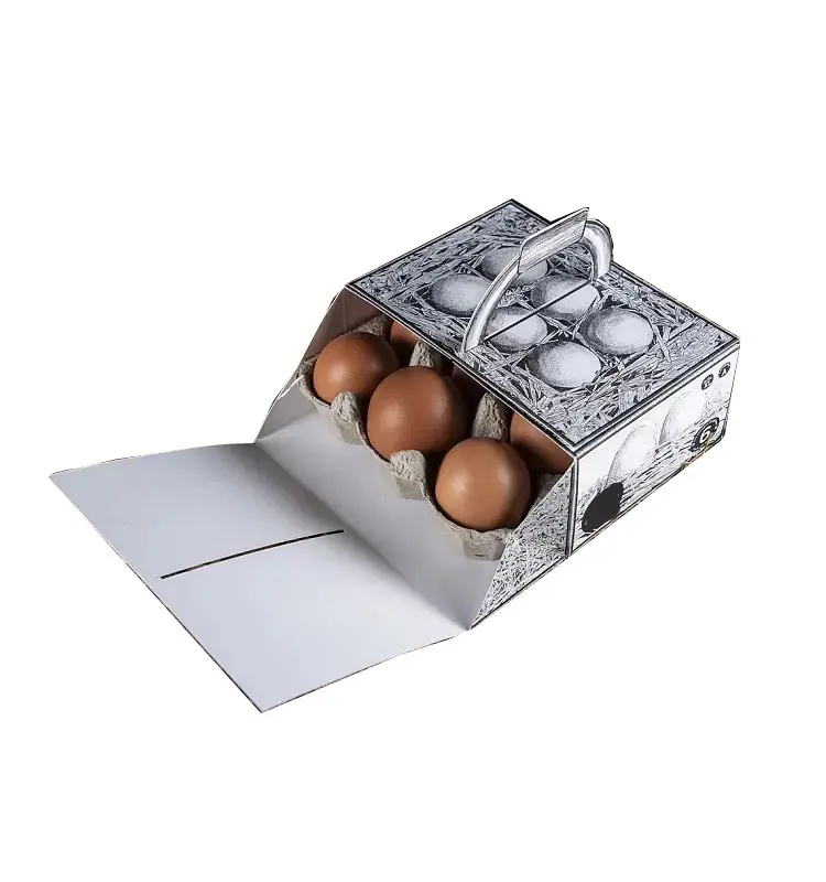 תיבת אריזה מותאמת אישית קרטוני ביצת תרנגולת קרטוני ביצים לביצי עוף שוקולד פסחא תצוגת תיבת זרוק עם לוגו